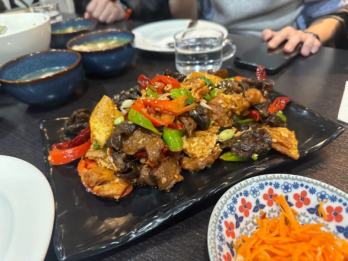 lamb tripe 炒羊肚, Kroran Uyghur Cuisine